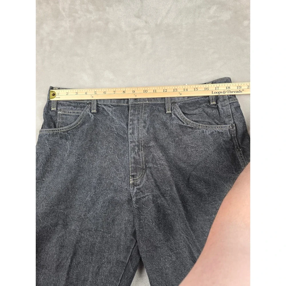 Dickies Carpenter Shorts Mens 38 Fit 37 Black Denim ER305BK Utility Workwear - Picture 3 of 9